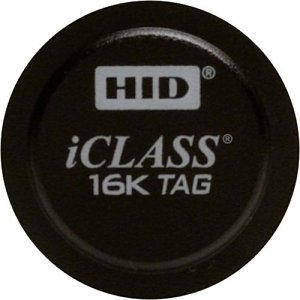 HID 2060PKSMN iCLASS 206x Tag with Adhesive Back, 2K/2, iCLASS Programmed, Matching iCLASS Numbers, Black with Logo