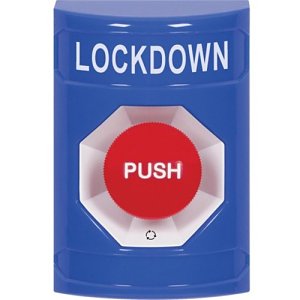 STI SS2401LD-EN  Turn-to-Reset Stopper Station with LOCKDOWN, No Cover, Blue