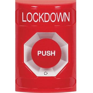 STI SS2001LD-EN Turn-to-Reset Stopper Station with LOCKDOWN, No Cover, Red