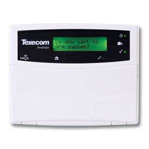 Texecom DBC-0001 Premier Elite Series, 32-Character LCD Display Programmable Keypad with TouchtOne Backlit Keys, Built-in Proximity Tag Reader Wall Mount, White
