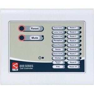 C-TEC NC910S 10-Zone Nurse Call Master Controller with 12V 300mA Power Supply Unit, Surface Mount