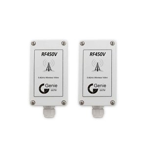 Genie RF450V Single Channel Analogue Wireless Video Link Plug & Play 450m IP65 DC12V
