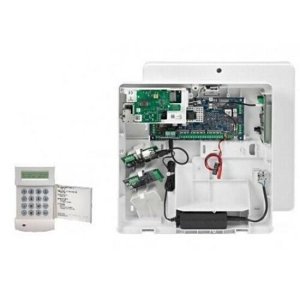 Honeywell C006-E1-K22 Galaxy Flex Series FX050 52-Zone Hybrid Control Panel Kit, 3-Piece, Includes Small Metal Enclosure and MK7 Keyprox Keypad