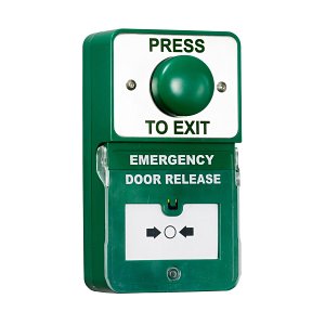 RGL DU-GB-PTE Dual Unit Button and EDR, Green