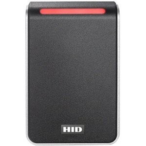 HID 40TKS-01-00001H Signo 40 Wall Mount Reader, Seos Profile, OSDP, Wiegand, Terminal, Mobile Ready, Black/Silver