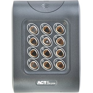 Vanderbilt ACT5-EM Act 5 Series Proximity Reader with Keypad, IP55 Surface and Flush Mount, Supports ACTpro-ISO-B and ACTprox-Fob-B, Black