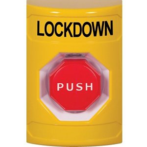 STI SS2202LD-EN Key-to-Reset Illuminated Stopper Station with LOCKDOWN, No Cover, Yellow