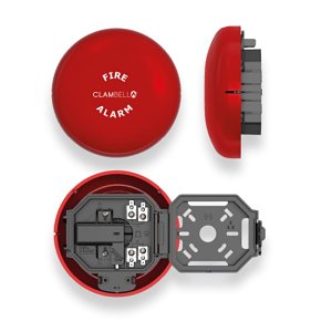 Vimpex CBE6-XD-024-EN ClamBell 24V 6” Fire Alarm Bell, Weatherproof, Red