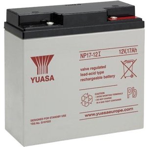Yuasa NP17-12I Industrial NP Series, 12V 17Ah Valve Regulated Lead Acid Battery, 20-Hr Rate Capacity, General Purpose