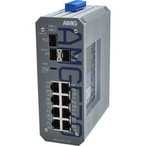 AMG 570-8G-3S Industrial 11 Port Managed Switch, 8 x 10-100-1000Base-TX RJ45 Port
