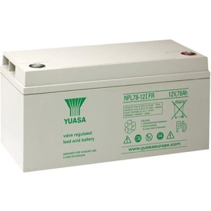 Yuasa NPL78-12IFR Industrial NPL Series, 12V 78Ah Valve Regulated Lead Acid Battery, Flame Retardant, 20-Hr Rate Capacity, General Purpose