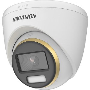 Hikvision DS-2CE72KF3T TurboHD ColorVu IP67 3K HDoC Turret Camera, 2.8mm Fixed Lens, White