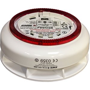 EMS FCX-191-200 FireCell Series, Wireless Combined Sounder Beacon Indicator Base