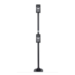 2N IP Force Intercom Gooseneck Double Stand, Black