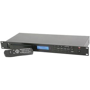 avsl AD-400 Adastra 1U Multimedia Player with CD, USB, SD Card Inputs and a Built-in FM Tuner, Rack Mount, Black