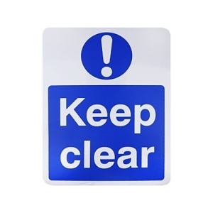 CDVI DWS-KCSIGN Keep Clear Safety sign, self adhesive
