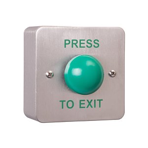 RGL MEXT-EBGB-PTE Request to Exit Button Metal Green Dome Surface Mount