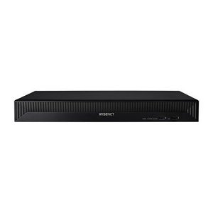 Hanwha QRN-1630S Wisenet Q Series, 8MP 16-Channel 128Mbps 2 SATA NVR with 16 PoE Ports, Black