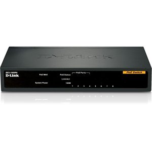 D-Link DES-1008PA 8-Port Fast Ethernet PoE Unmanaged Desktop Switch with 4 PoE Ports