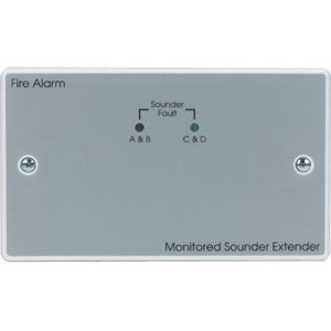 C-TEC FF502P Four-Zone Monitored Sounder Circuit Extender, Two Gang