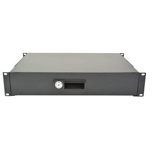 avsl 19RD2U Adastra Lockable Steel Drawer Unit for 19" Rack Cabinet, 2U, 2 Keys Included