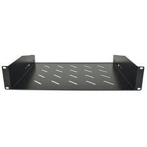 avsl 19SS-2US Adastra 19" 2U Support Shelf, 350D, Suitable for 450mm Deep Cabinets, Black