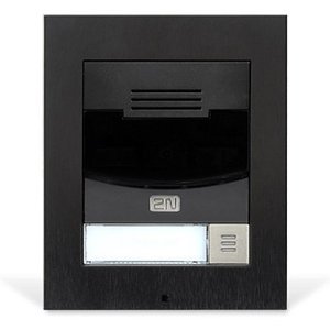 2N IP Solo Series, 1-Button Intercom Door Station Module, IP54, 12VDC, Surface Mount, Black