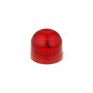 Klaxon PSC-0002 Sonos LED Sounder Beacon 17-60DC, Shallow Base, IP21, Red Body and Lens