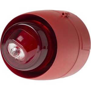 Cranford Controls VTB-32EVAD Wall Spatial Sounder VAD Beacon, 24V DC EN54-3 and 23 32-Tone, Deep Base, Red Body and White Flash