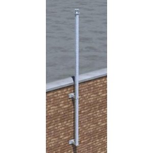 Altron ACP1-150 3m Wall-Mounted Pole, 150mm Stand-Off Bracket Distance