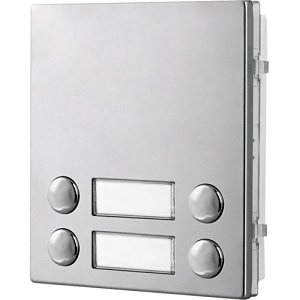 Videx 4042D/M 4-Call Button Double Row Expansion Module, Matt Finish