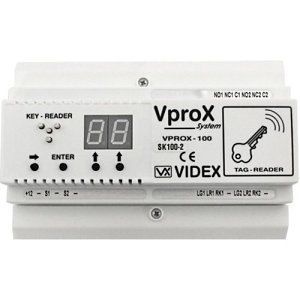 Videx 100/VP 100 Tag-Card Vprox Controller, Requires PSU, Din Module, Controls 2 Doors
