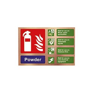 Bull A1233D Extinguisher Copper Powder Sign 150x100