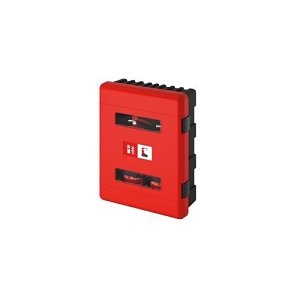 Bull CABT02P Dual Fire Extinguisher Cabinet, Stores up to 2x9kg, Red