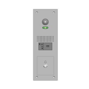 Aiphone GTN-1V/F/SS 1-Way Flush Mount Video Door Station, Stainless Steel