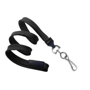 Evohold LY-BCK-M Badging Lanyard Metal Clip 100 Black