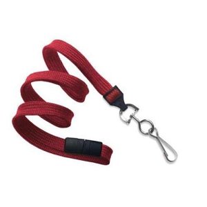 Evohold LY-RD-M Plain Red 10MM Lanyards with Metal Swivel Clip