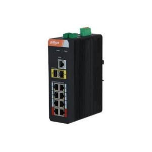 Dahua PFS4210-8GT-DP Industrial 10-Port Managed 2-Layer Switch, 10 x 10-100-1000 Base, 120W