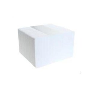Zebra Blank White, Printable, 480 Mircron, Self-Adhesive PVC Cards, 100-Pack