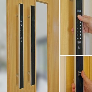 Securefast VI-LS60B Wireless Smart Pull Handle Set for Double Doors, 600mm