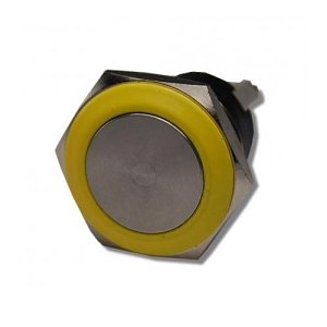 Videx VXSSB/Y/UPGRADE Stainless Steel Button to Type with Yellow Bezel