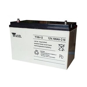 Yuasa Y100-12 Yucel Y Series, 12V 100Ah Valve Regulated Lead Acid Battery, 20-Hr Rate Capacity, General Purpose