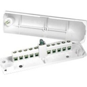 Elmdene EN3-JB10 Junction Box, 8 Terminals and Micro Switch, L93xW25xD26, White
