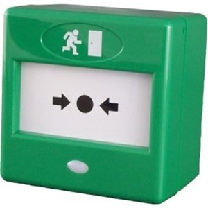 CQR FP3 Resettable Triple Pole Emergency Door Release Manual Call Point, Surface Mount, Green
