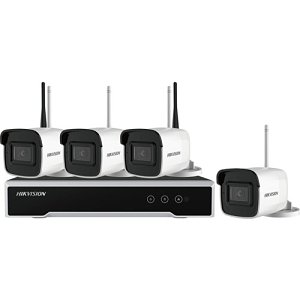 Hikvision NK44W0H-1TWD WiFi Kit, (4) 4MP Bullet Cameras, (1) 4-Channel NVR