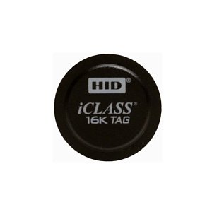 HID 2060PKSMN iCLASS 206x Tag with Adhesive Back, 16K, 16bit, iCLASS Programmed, Matching iCLASS Numbers, Black with Logo
