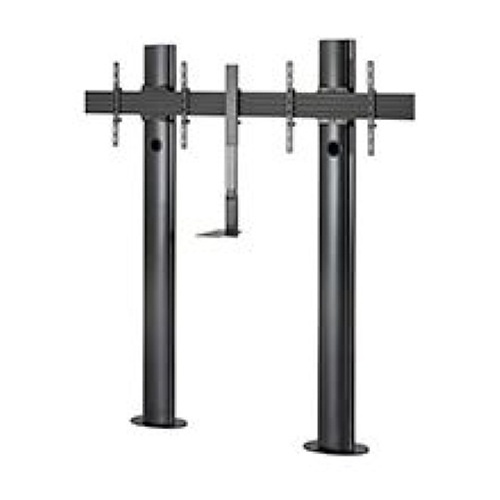 B tech bt8711 b premium bolt down twin screen vc stand for 56 65