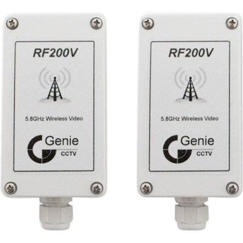 Genie RF200V Single Channel Analogue Wireless Video Link Plug & Play 250m Tamper Alarm IP65 DC12V