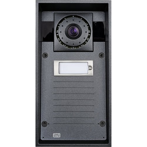 2N IP Force 1-Button Intercom Door Station Module with Camera, Black