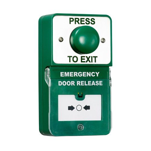 RGL DU-GB-PTE Dual Unit Button and EDR, Green